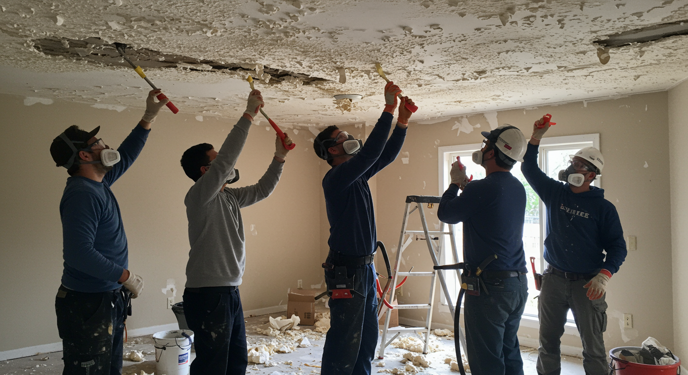 Professional Team Removing Ceiling