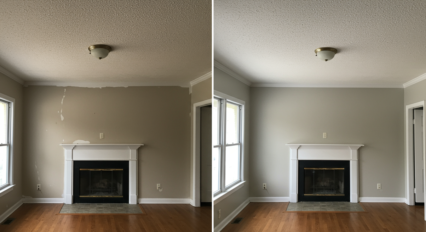 Modern Living Room After Ceiling Removal